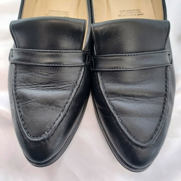 Sarah Flint Black Judy Black Pebbled Leather Leather Loafters Size 38.5 - Picture 2 of 8